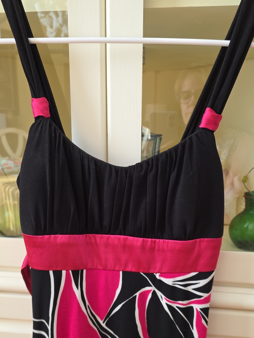 Trixxi Black & Hot Pink Printed Dress